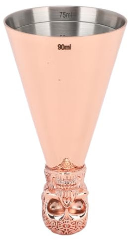 Jigger japonés, taza medidora de acero inoxidable 304 con escala interna, 30 ml/60 ml, tazas medidoras dobles de ginebra, accesorios de bar para cócteles, para coctelera de vino (Style 2)