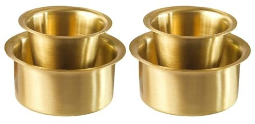 Brass Dabara Set | Tea, Coffee Dabara Set | South Indian Coffee Glass Tumbler Set | Serving Drinkware | Brass Dabara Tumbler Set, 120 ML Capacity