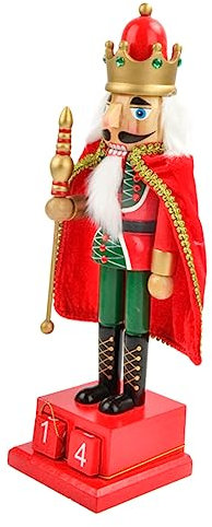 Cabilock Calendrier Casse-Noisette Noël Gonflable Trousse Souffler Guirlandes Éclairé Arcade Lanterne Décorations Homme Faire La Fête Avènement D'épice Drapeau Nativité Logo Bois Rouge