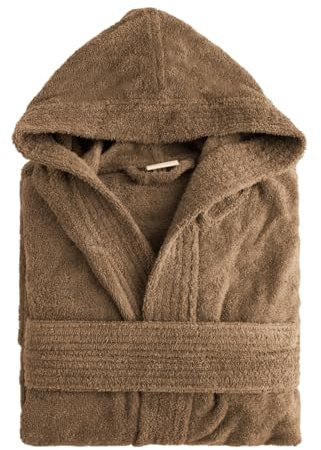NELLA BIAGINI Accappatoio Uomo e Donna, Accappatoio Unisex con Cappuccio, per Sauna e SPA, in Spugna di Cotone, 420 gr/mq, Morbido, Assorbente, Resistente. Modello: Minerva