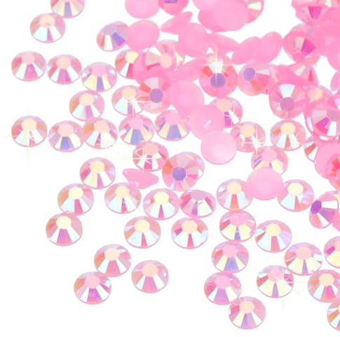 QUARKZMAN 6000 Piezas de Estrás de Resina Rosa SS16 4mm Resina No Hotfix Rhinestones para Manualidades Diseño DIY, Vasos, Ropa, Maquillaje, Arte de Uñas