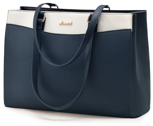 LOVEVOOK Bolso Mujer Grande, Impermeable Bolso Universidad Bolsos Shopper Ordenador Portatil 15,6 Pulgadas, PU Cuero Tote Bag para Profesora Trabajo University