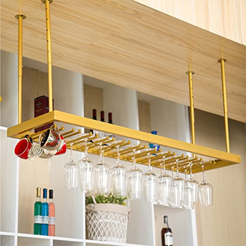 Soporte decorativo para copas de vino para colgar champán y copas de vino de metal flotante para bares y restaurantes, tamaño: 60 x 30 cm