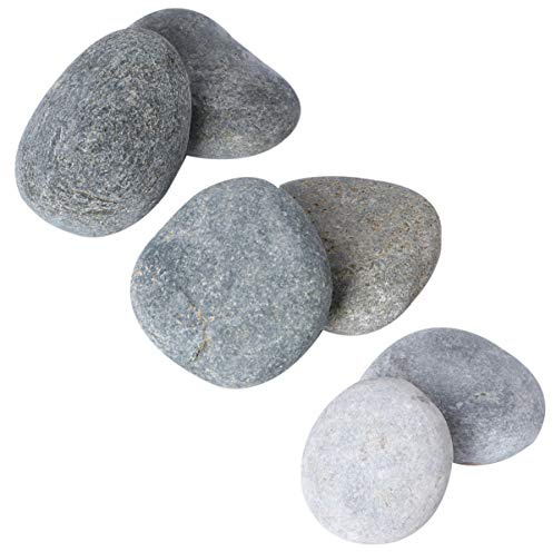 Toyvian 6pcs Painted Stones DIY Hand-Painted Rocks for Boy Girl's Drawing Creative Pebbles for Garden Decor and Sensory Play