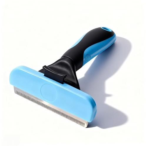 Deshedding Tool Pet Grooming Dog Brush Double Sided Dematting Comb | Undercoat Rake, Cat Matted Fur Remover, For Long Haired Cat Dog Horse, Tangles Removing