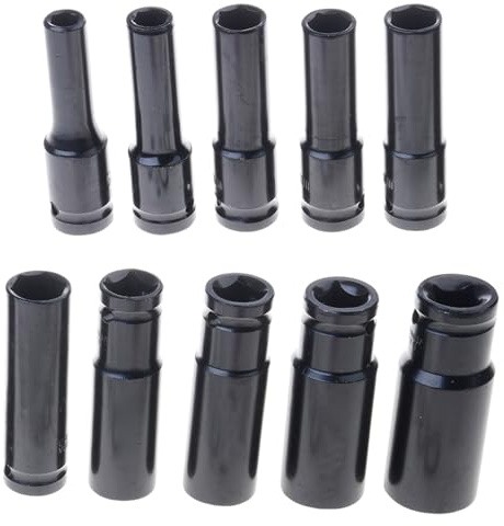 Juego De Vasos Impacto Con Unidades 1/2 Acero Con Alto Contenido Carbono 10/13 Piezas Para Uso Profesional Y Doméstico En Múltiples Escenarios Reparación Dados Resistencia