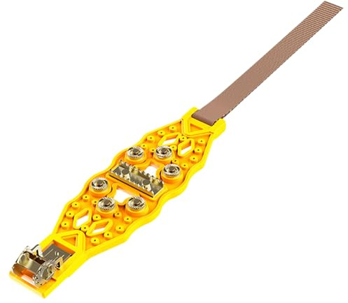Snow Chains - Anti Slip Heavy Duty Traction Devices, Steel Tire Grips, Universal Car Wheel Clamps | For Ice Winter Offroad Hiking Trailer Lawn Fishing Driving Safety Vehicle Support