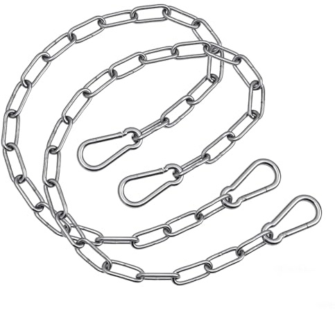 Nextpal Heavy Duty Stainless Steel Chain, 20 Inch Stainless Steel Swing Chain with 2 Carabiners, Security Chain Suitable for Boxing Punching Bag, Porch Swing Hammock Chair Hanging