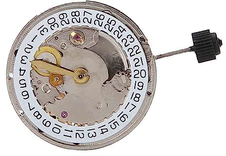 AQFNEB Automatisk mekanisk klockrörelse 2824, professionell rörelse med datumvisning, ersättning för reparation av armbandsur, hållbar metallkonstruktion för klocktillverkare