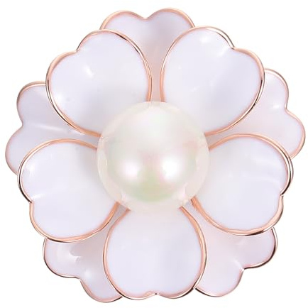 TOYANDONA Spilla a Fiore con Gocce di Smalto in Lega, per Non Sporgere, Accessorio Raffinato per Abiti e Cerimonie
