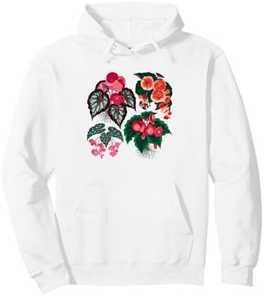 Begonia Rex Leaf Watercolor Botanical Plant Mom Lover Pullover Hoodie