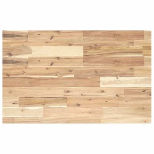 Mangloder Waschtischplatte Unbehandelt Massivholz Akazie 80x50x4 cm Badmöbel Waschbecken Ablage Waschplatz Kommode Aufsatzplatte Holz für Badezimmer Schrank Stauraum