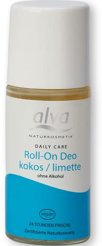 alva® Naturkosmetik - Deo Roller Kokos/Limette 50ml - Daily Care, Organic, Roll On, Deodorant, 24 Stunden Frische