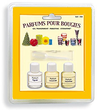 SentoSphère - 3 PARFUMS BOUGIES (FIGUIER, LAVANDE, JACINTHE) - Recharge kits bougies - Création de bougies raffinées multicolores - Kit atelier créatif enfant - A partir de 8 ans - Fabriqué en France