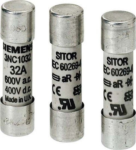 Siemens sirius - Cartucho fusible cilindrico sitor ar 16a 600v corriente alterna 400vdc