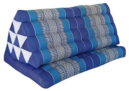 Kapok Thaikissen Dreieck XXL mit 1 Auflage (82216 - blau)