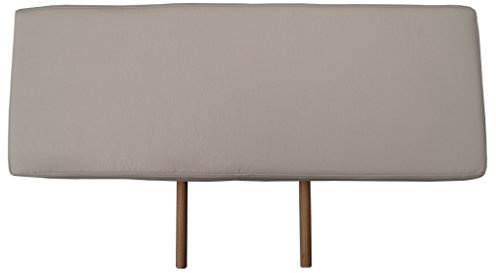 Zen – Fußstütze für alle Zen Massageliegen – Massagetisch Verlängerung 76 x 28 x 7,5 cm – Fußteil mit Polsterung – Massagebank Zubehör (Cremé)