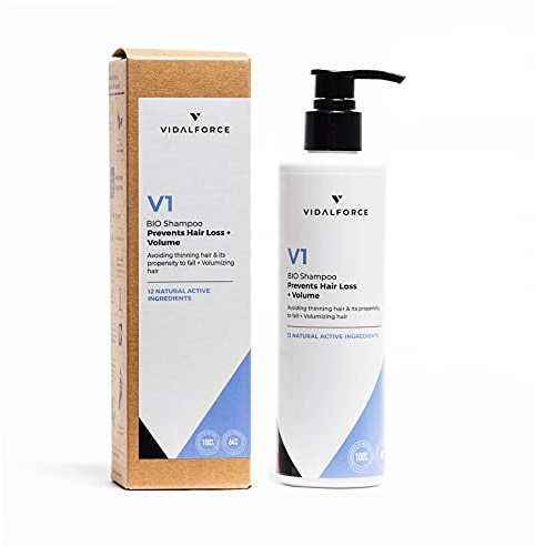 VidalForce Certifierat naturligt anti-fall schampo V1 BIO | Första symtomen | + omedelbar volym