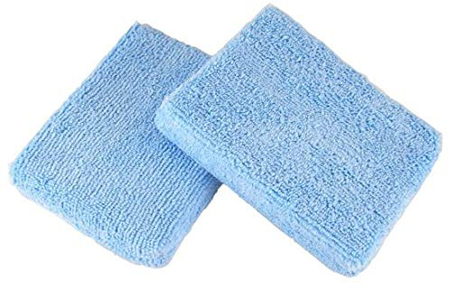 HI-TECH Microfiber Wax Applicator Pads – 3x5x1 Premium Polish & Sealant Sponges for Car Detailing – Bulk Pack of 144 Durable Reusable Pads