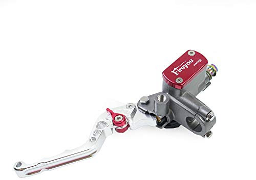 7/822mm levier hydraulique embrayage maître-cylindre fluide de guidon réglable par commande numérique DOT (rouge, embrayage hydraulique gauche)