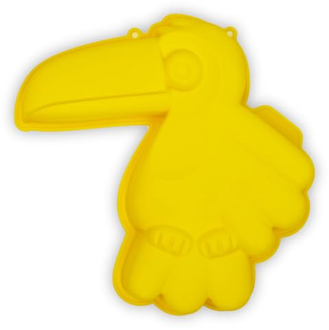 CÉCOA • Moule à Gâteau Toucan 27 CM • 100% Silicone Haute Qualité Anti-adhésif • Garanti Sans BPA • Cuisson Parfaite • Démoulage Facile • Idéal Anniversaires Thème Jungle