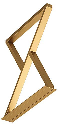 MANG Möbelfüße X-Form Tischbeine Industrial Tischkufen Schwerlast Schreibtischbeine DIY Esstisch Tischgestell Gold/Schwarz 1 Stück