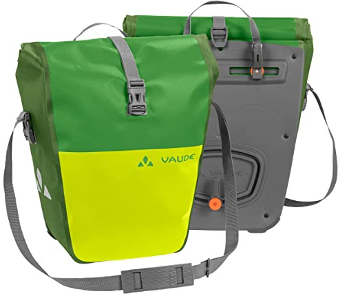 VAUDE Fahrrad Hinterradtasche Aqua Back Color, 2er Set, Made in Germany, Bright Green, Einheitsgröße