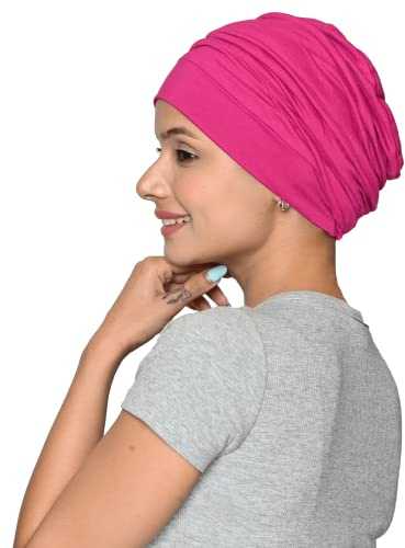 SAKUCHI Damen Chemo Bambus Slouchy Snood Beanie Turban Kopfbedeckung Hut für Krebspatienten Haarausfall