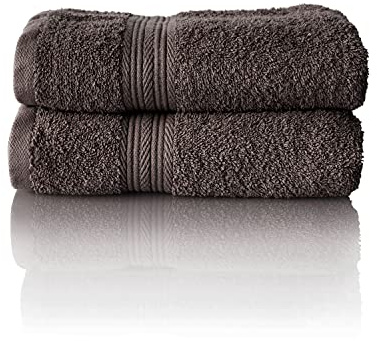 Glart Juego de toallas de rizo prémium en 6 colores y 5 tamaños 2 toallas de lavabo de 50 x 100 cm, gris antracita