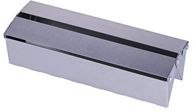 SANTOS Räucherbox- SmokerboxGasgrill - 25x8,6x6,5 cm - Edelstahl-Smokebox- Räuchern auf dem Gasgrill - universal Gasgrill-Smokerbox- low & slow