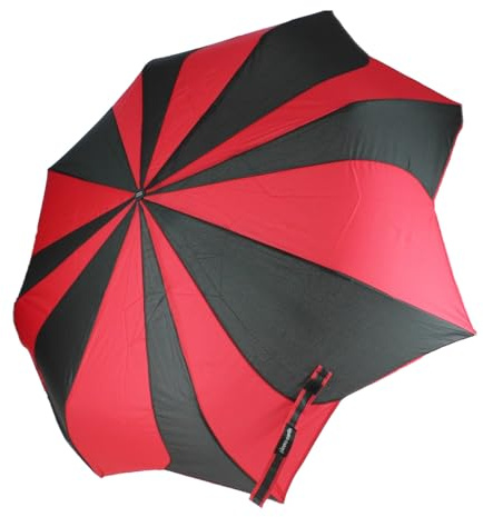pierre cardin Regenschirm Taschenschirm Auf-Zu Automatik Sunflower schwarz rot, S