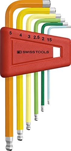 PB SWISS TOOLS Innensechskantschlüssel Set 1,5-5 mm, 212.H-5 RB CN