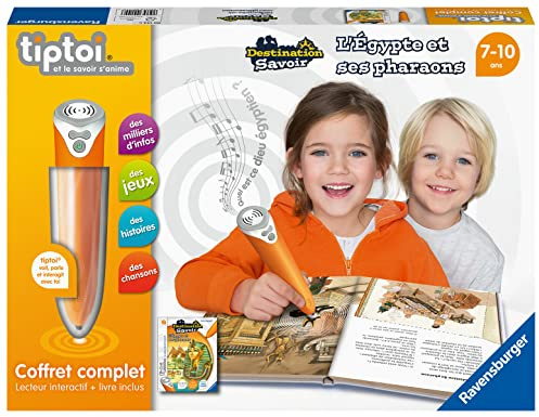 Ravensburger - Tiptoi® – Komplettset interaktives Leser + Buch Ägypten und Seine Pharaonen – Elektronisches Lernspiel, ohne Display – ab 7 Jahren – Französische Version – 00 144[Exklusiv bei Amazon]