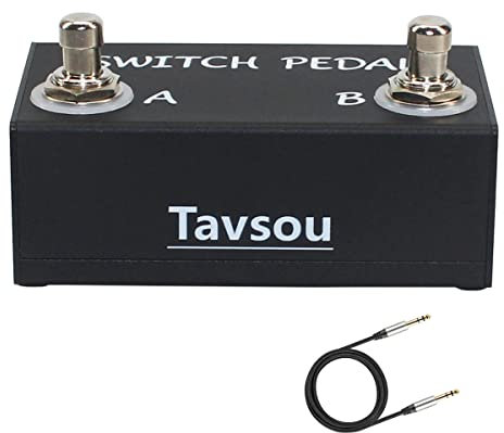 Tavsou Dual Momentary Switch Pedal Für Gitarre Effekt Pedal mit TRS Kabel Momentaner Fußschalter unlatch