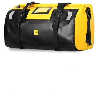 DANETI Motorrad Wasserdichte Hecktasche Reise Outdoor Pack Bag 40/66 Motorrad Gepäck Rucksack Motorrad Sitztasche 40L-Gelb