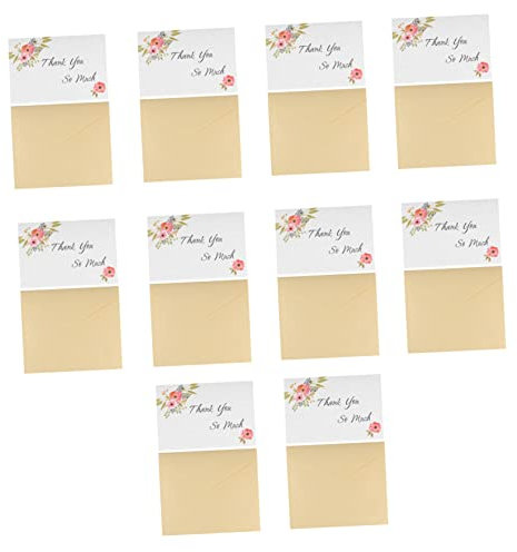 EXCEART 10stücke Hochzeit Glückwunschkarten Mit Umschlägen Kreative Dankeskarten Für Besondere Anlässe Als Grußkarten Für Vintage-design