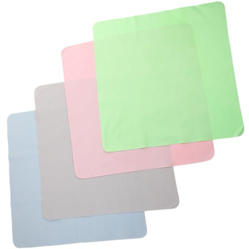 MOLUCKFU 4pcs Eyeglass Cleaning Cloths Lens Wipes for Glasses Smartphones and Screens Portable Microfiber Cloths for Delicate Includes