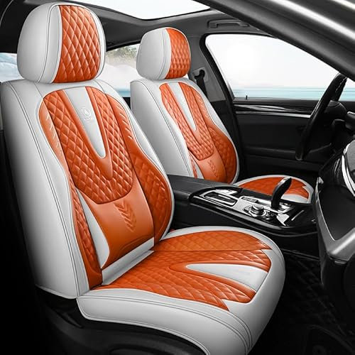 Roguzm Autositzbezüge Universal passend für VW Passat B6 Golf 4 Golf 5 Passat B5 Golf 7 Guan Polo Golf Mk4 Passat B8 VW Golf 5 Golf 6 Premium PU Leder Kissenbezüge