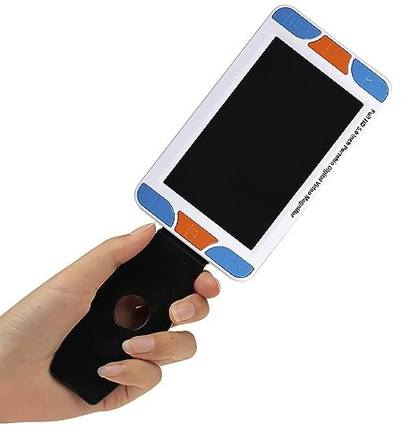 Lente d'ingrandimento digitale portatile da 12,7 cm, ausilio visivo per persone ipovedenti con 26 modalità di colore, design a doppia fotocamera, ingrandimento 3-48x