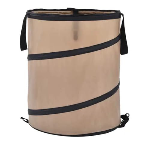 RLVYTA gartenwerkzeug 10 Gallonen zusammenklappbarer Pop-Up-Mülleimer für den Garten, Laub, Blumen und für den Outdoor-Camping-Grassammelbehälter Gartenabfallsack