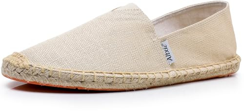 Altxic Komfort platta espadriller med stängd tå för män, ljusbeige, 45 EU