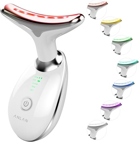 Face Massager - 2025 New Anti-Wrinkle Face Device, 7 in 1 Multi-Function True Beauty Glow Facial Massager and 45±5°C Heat, for SkinTightening & Neck Lifting EMS Massage Face Toning Firming for Women