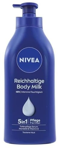 Nivea Rich Body Milk with Pump 48 Hours Intensive Moisture 625 ml Pack of 6