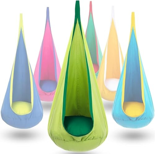 Hängesitz Für – Inkl. Aufhängeset & Pumpe Indoor & Outdoor Geeignet Bis 80 Kg Belastbar Gemütlicher Sitzsack Zum Lesen & Entspannen(D)