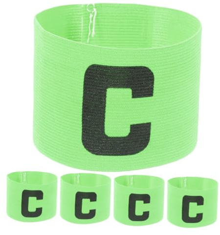 ifundom 5 pièces Lot de Brassards de Capitaine Football Réutilisables Ajustables Brassard Sport Élastique pour Équipes de Soccer et Bandeaux de Capitaine Portables et Résistants