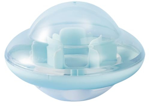 DOITOOL Blauer Katzennapf mit Roly-Poly-Design aus Pp für Langsame Fütterung und Gesundes Essen Praktischer Futterball mit Wackelndem Effekt für Haustiere