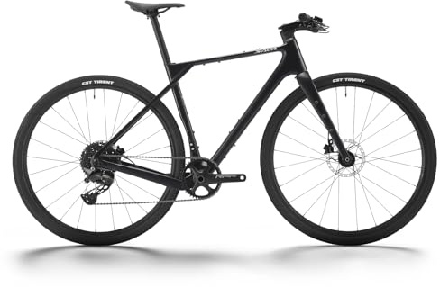SAVADECK Gravel Bike with T800 Carbon Frame and Fork, with Shimano U6020 10-Speed Hydraulic Disc Brakes, 700Cx40mm Tires for Men & Women All-Terrain Riding(Black,51cm)
