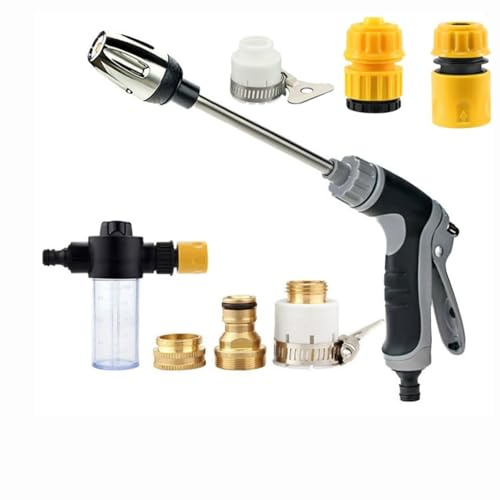 Power Jet Pistola ad alta pressione per tubo da giardino, idropulitrice, idropulitrici ad alta pressione, per tubo da giardino, ideale per lavaggio auto, giardino e terrazza (#B)