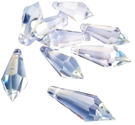 PULaif Cazador de Sol de Cristal, Paquete de 25 Colgantes de araña de prismas de Cristal Transparentes de 38mm for decoración de iluminación de Cortinas