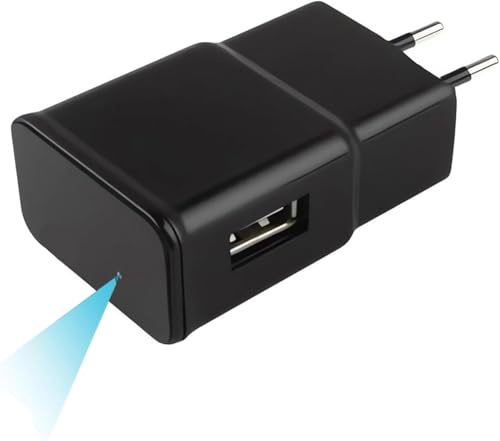 SHMIZZ Mini Cámara Espía Oculta 1080P, USB Cargador Cámara WiFi de Vigilancia Interior Inalámbrica con Detección de Movimiento